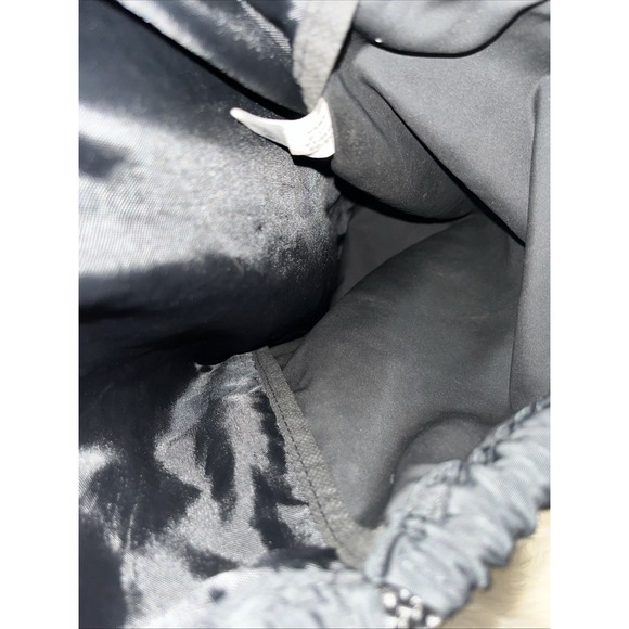 Adidas Drawstring Backpack‎ Gym Bag Black Yellow 3 Stripe Logo Sporty Athletic - Picture 8 of 10